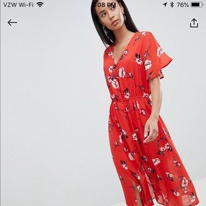 ASOS Misguided floral midi dress